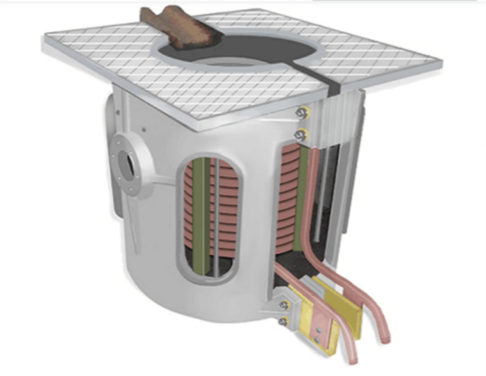 Steel iron scrap metal Induction Melting Furnace 
